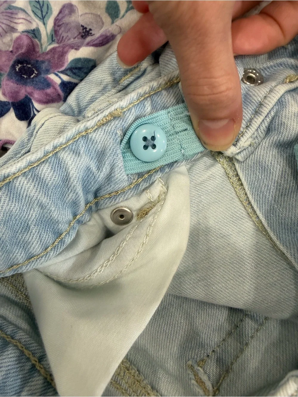 Vaenait Baby Floral Top + Cat & Jack Denim Shorts Outfit Bundle Girls 6/7